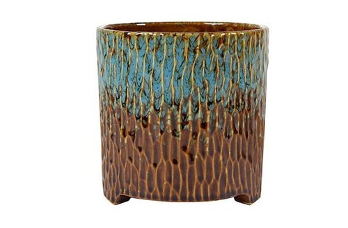 Pot Carice blauw-bruin D16 H16