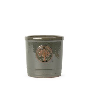 Pot cilinder country garden D 20 x H 19 cm copper blue