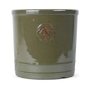 Pot cilinder country garden D 33 x H 31 cm copper blue