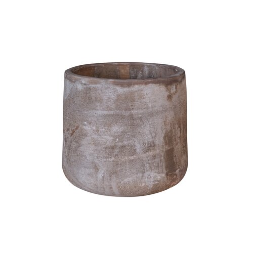 Pot cilinder D 37 x H 37 cm antique terra