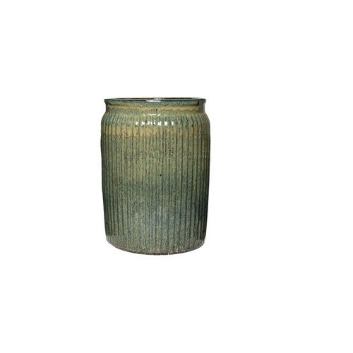 Pot cilinder rib D 40 x H 55 cm Blue/colored