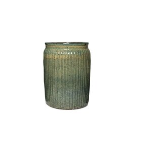 Pot cilinder rib D 40 x H 55 cm Blue/colored