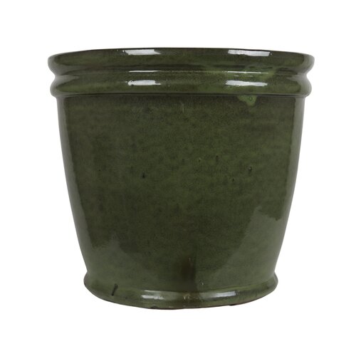 Bloempot green/black - D 28 x H 23 cm - afbeelding 1