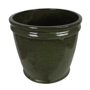 Bloempot green/black - D 28 x H 23 cm - afbeelding 2