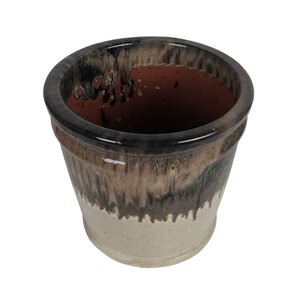Bloempot black/cream - D 35 x H 32 cm - afbeelding 2