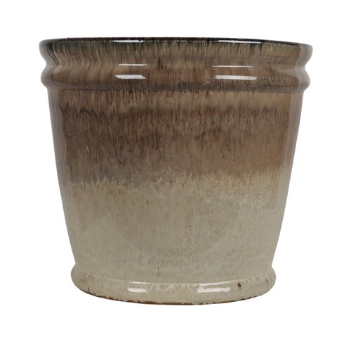 Bloempot black/cream - D 45 x H 40 cm - afbeelding 1