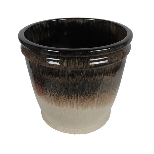 Bloempot black/cream - D 56 x H 49 cm - afbeelding 2