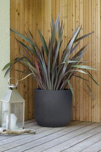 Pot Egg Basalt Up - D38,5xH36,8cm Antraciet - afbeelding 3