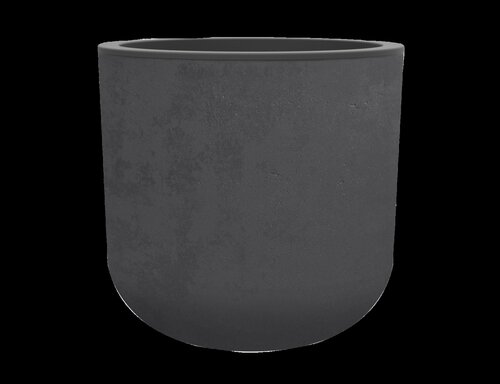 Pot Egg Basalt Up - D38,5xH36,8cm Antraciet - afbeelding 1