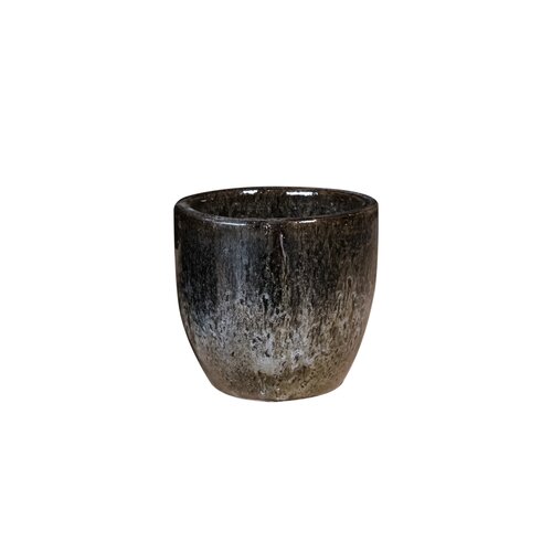 Pot egg glazuur D 22 x H 20 cm blossom black