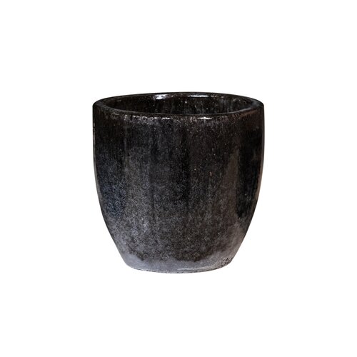 Pot egg glazuur D 28 x H 25 cm blossom black