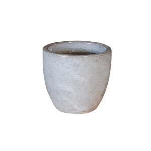 Pot egg glazuur D 28 x H 25 cm premium white