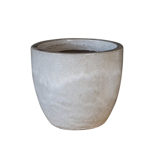 Pot egg glazuur D 35 x H 30 cm premium white