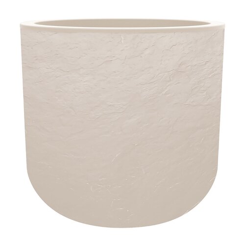 Pot Egg Volcania Up - D38,5xH36,8cm Beige kalksteen - afbeelding 2
