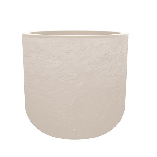 Pot Egg Volcania Up - D38,5xH36,8cm Beige kalksteen - afbeelding 1