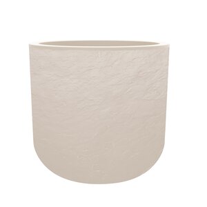 Pot Egg Volcania Up - D38,5xH36,8cm Beige kalksteen - afbeelding 1