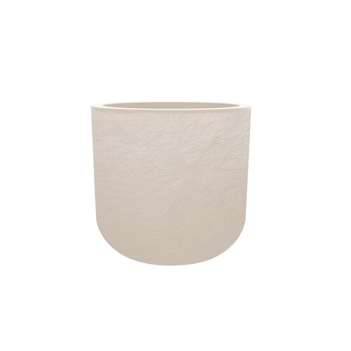 Pot Egg Volcania Up - D48,5xH46,2cm Beige kalksteen - afbeelding 1