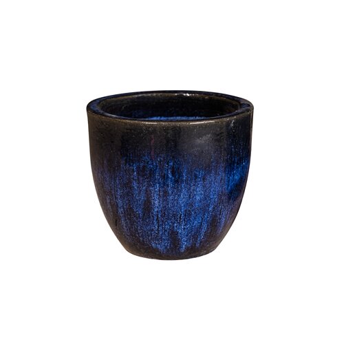 Pot Ei glazuur D 28 x H 25 cm kobalt blue