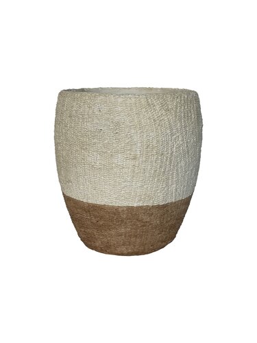  Pot Eivorm D26 x H28,5 cm Wit/Naturel