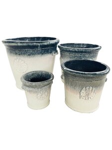 Pot geglazuurd D 46 x H 42 cm Browncream - afbeelding 2