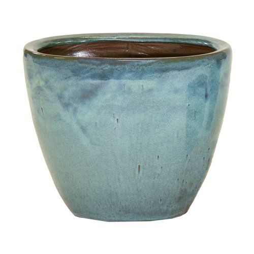 Pot Grace oval high Moss green − B 37 x D 26 x H 31 cm