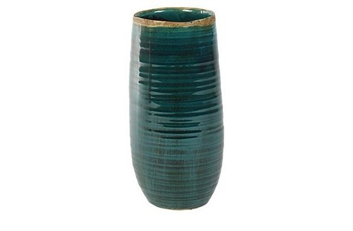 Pot hoog Iris turquoise D12 H26