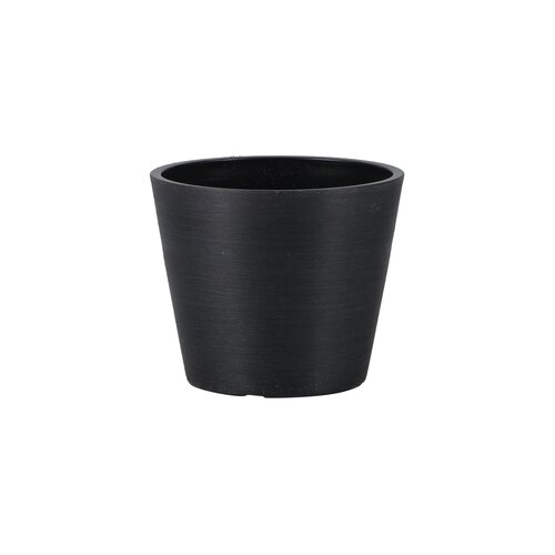 Pot kunststof D 10 x H 8,8 cm brushed black