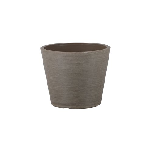 Pot kunststof D 10 x H 8,8 cm brushed brown