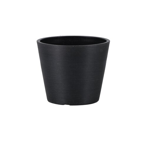 Pot kunststof D 11,8 x H 10 cm brushed black