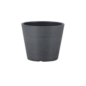 Pot kunststof D 11,8 x H 10 cm brushed grey