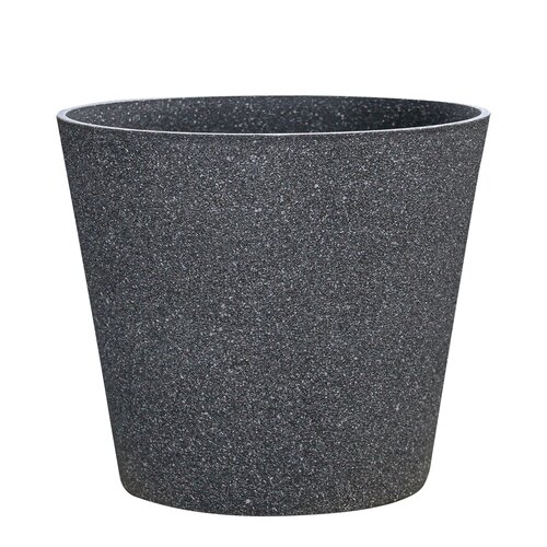 Pot kunststof D 30 x H 27 cm mediterranean black - afbeelding 1