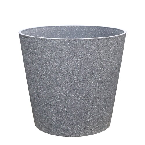 Pot kunststof D 30 x H 27 cm mediterranean grey - afbeelding 1