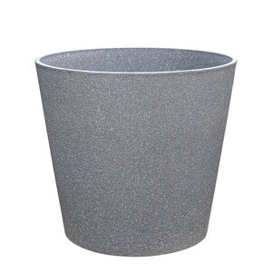 Pot kunststof D 30 x H 27 cm mediterranean grey - afbeelding 1