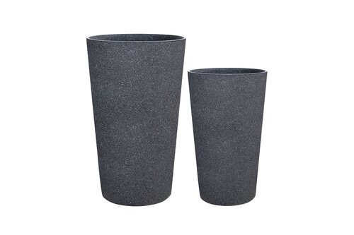 Pot Kunststof Hoog D 36,5 X H 62 cm Mediterraanzwart - afbeelding 2
