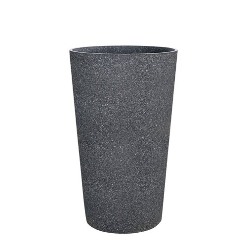 Pot kunststof hoog D 36,5 x H 62 cm mediterranean black - afbeelding 1