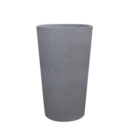 Pot kunststof hoog D 36,5 x H 62 cm mediterranean grey - afbeelding 1