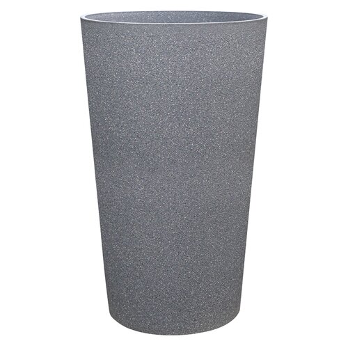 Pot kunststof hoog D 45,5 x H 76 cm mediterranean grey - afbeelding 1