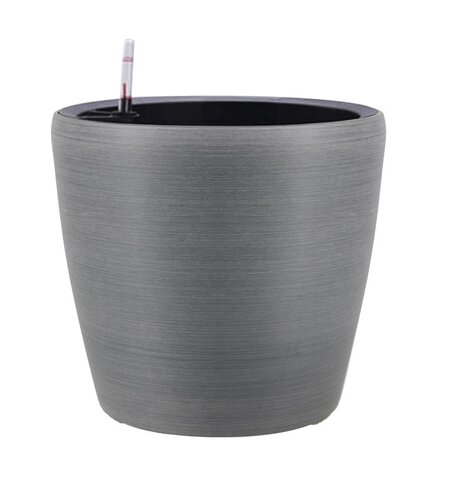 Pot Kunststof incl. Wielen - D 32 x H 31 cm Brushed Grey