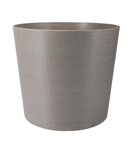 Pot Kunststof incl. Wielen - D 34,5 x H 32,7 cm Brushed Taupe
