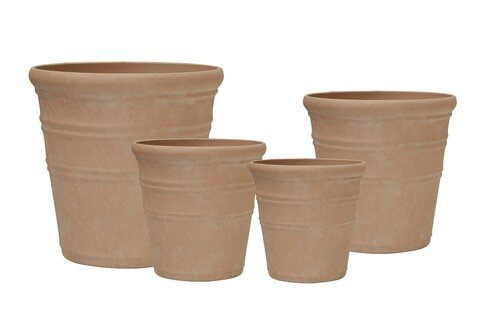 Pot Kunststof Ringen D 46 X H 46 cm Terracotta - afbeelding 2