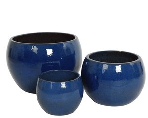 Pot Luca Blauw - Ø 31 x H 23 cm - afbeelding 2