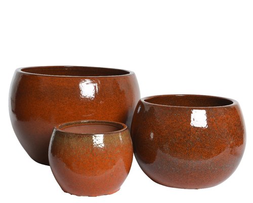 Pot Luca Oranje - Ø 55 x H 38 cm - afbeelding 3