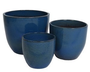 Pot Matteo Blauw - Ø 27 x H 29 cm - afbeelding 3