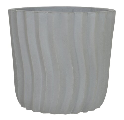 Pot met draaimotief - D40xH38cm Lichtgrijs
