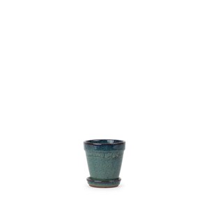 Pot met schotel D 11 x H 11,5 cm Blue/colored