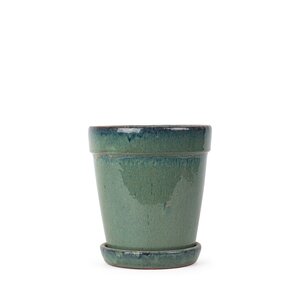 Pot met schotel D 22 x H 24 cm Blue/colored