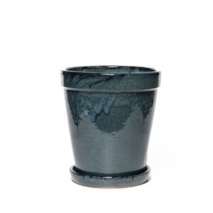 Pot met schotel D 30 x H 33 cm Ocean blue