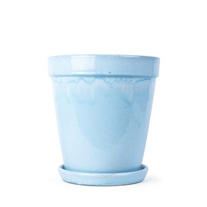 Pot met schotel D 30 x H 33 cm Sky blue