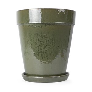 Pot met schotel D 38 x H 44 cm Copper blue