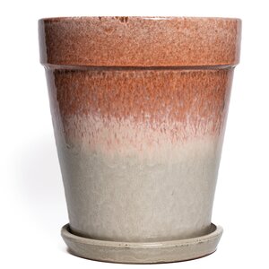 Pot met Schotel Rond - D38xH44cm Terracotta